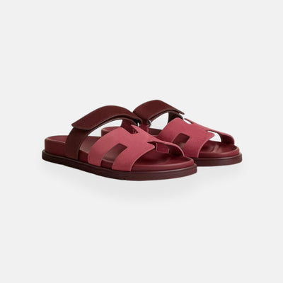 Alexandra | Zweifarbige Sandalen mit gekreuzten Riemen
