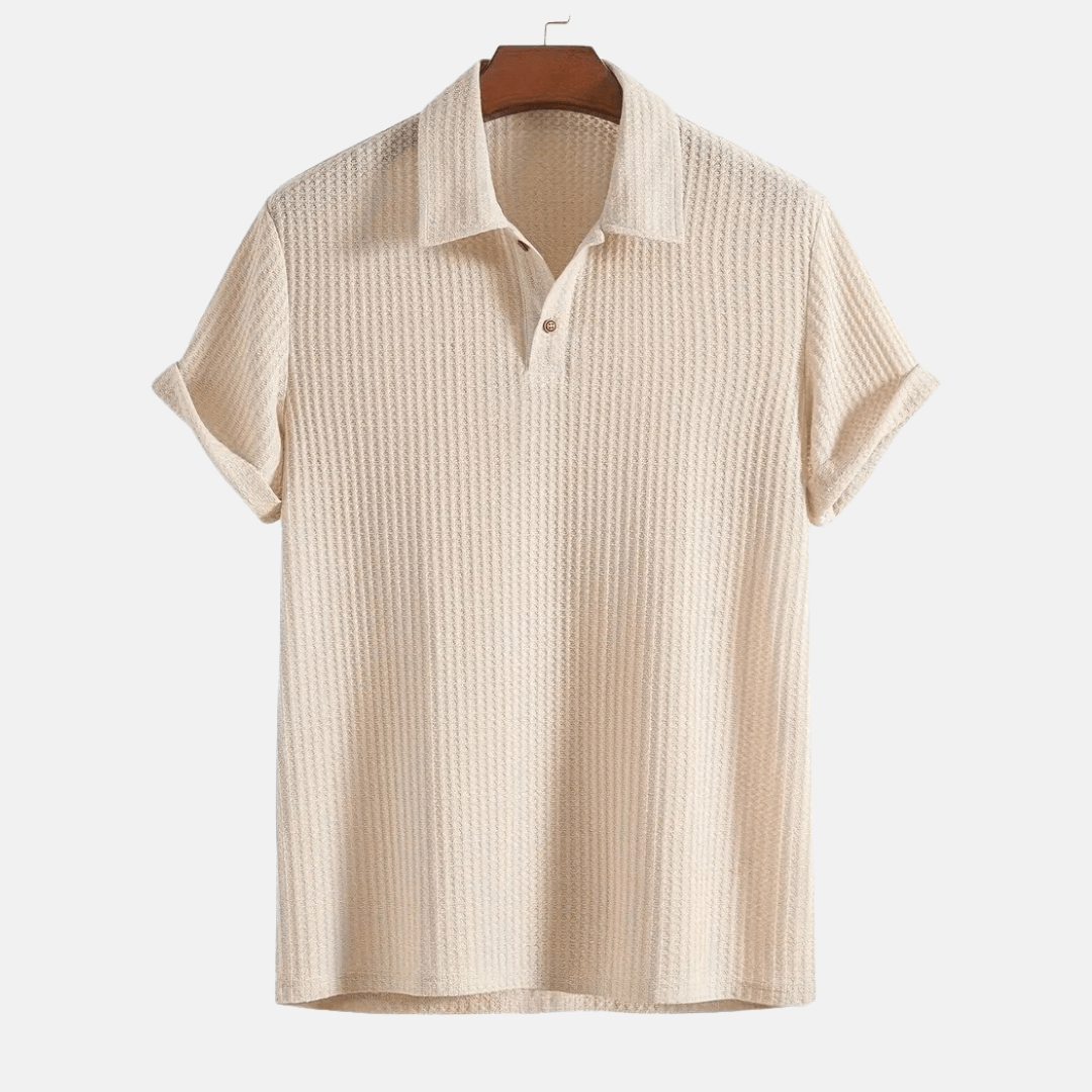 Polo en maille jacquard