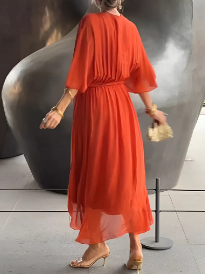 Nora | Klassisches Wickel-Midikleid