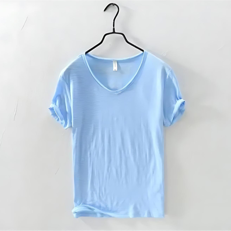 Klassisches Herren-T-Shirt mit V-Ausschnitt – Ewald