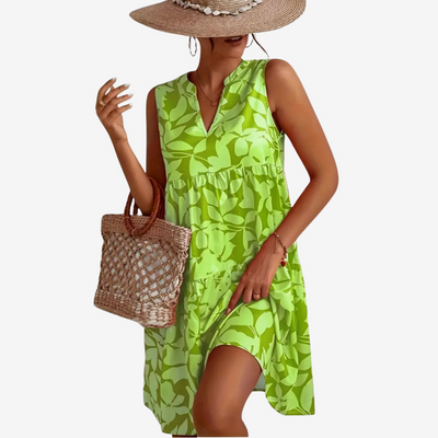 Noréa Midi-Kleid mit ausgestelltem Blumenmuster