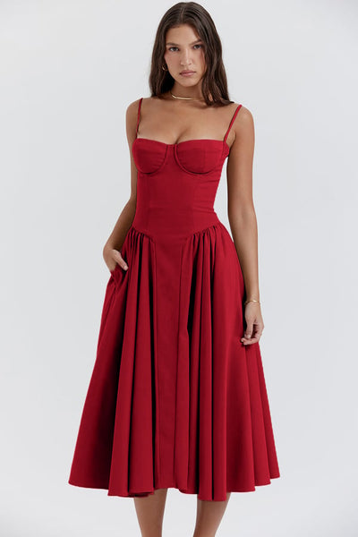 Ilona | Weich fließendes Midikleid