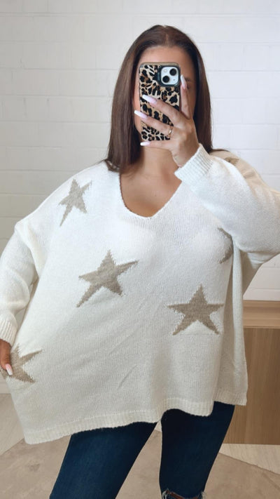 Sternen Strickpullover