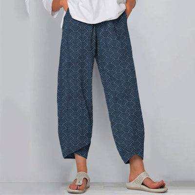 Evelyn | Seigaiha Serenity Pants