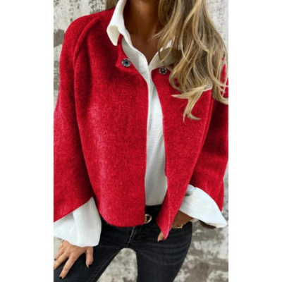 Delfina | Schicke doppellagige Strickjacke