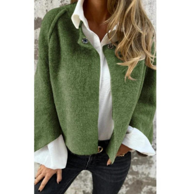 Delfina | Schicke doppellagige Strickjacke