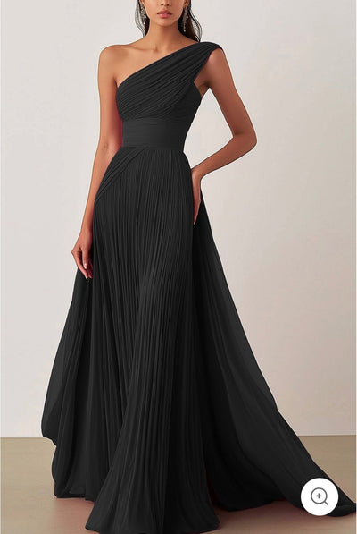 Ariella | One-Shoulder-Plissee-Abendkleid