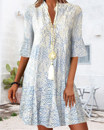 Klara | Boho-Kleid mit ausgestellten Ärmeln