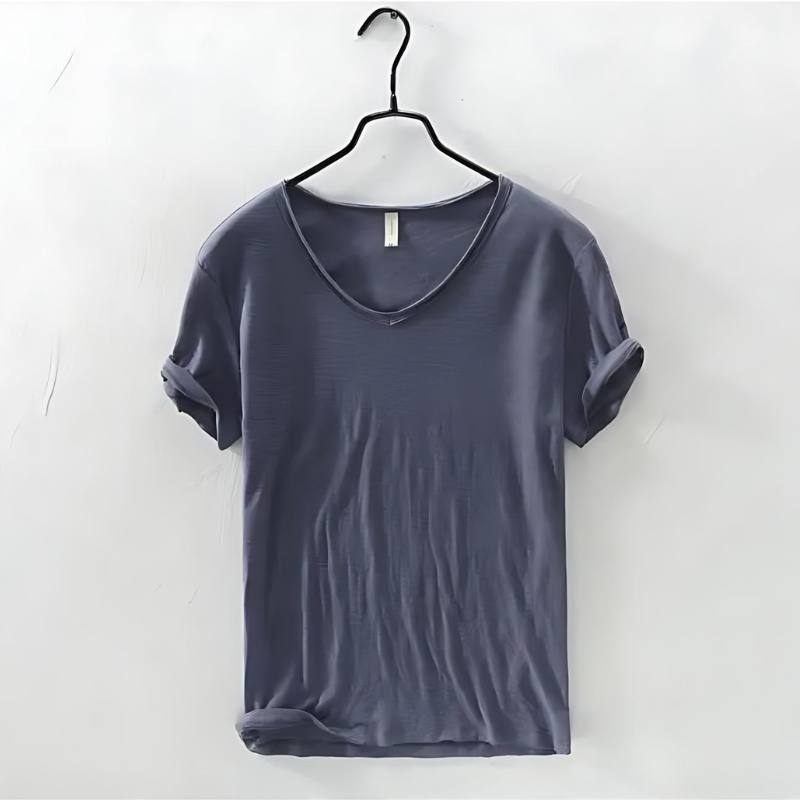 Klassisches Herren-T-Shirt mit V-Ausschnitt – Ewald