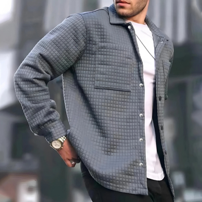 Veste en maille gaufrée pour homme