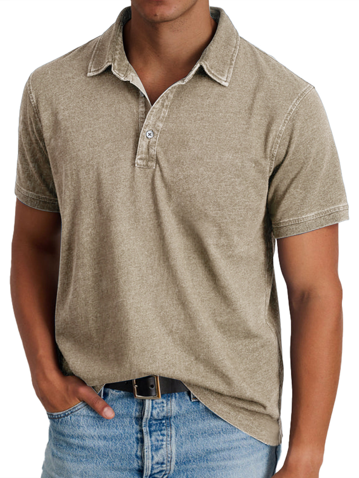Menno | Klassisches Poloshirt Khaki