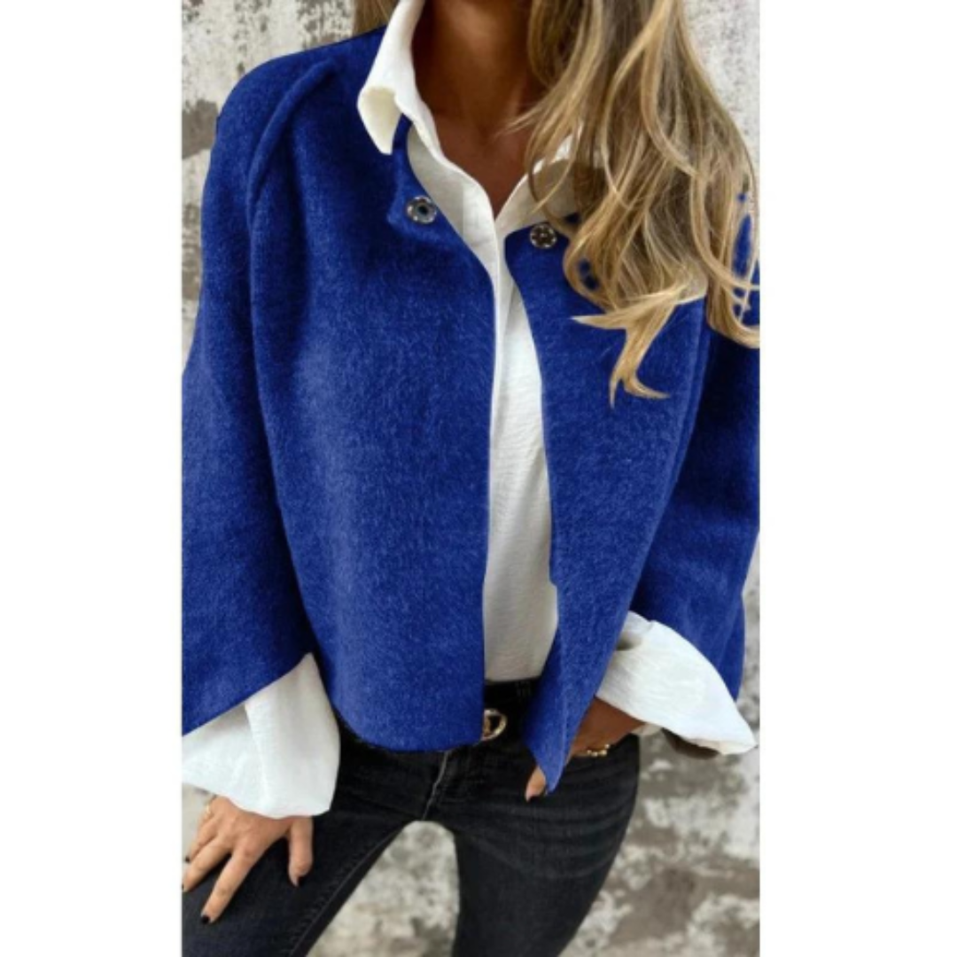 Delfina | Schicke doppellagige Strickjacke