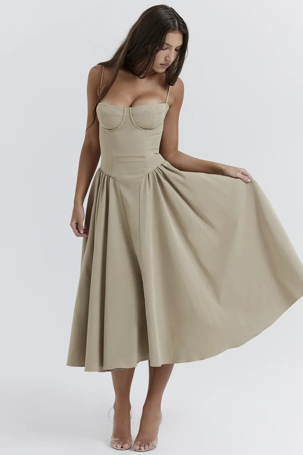 Ilona | Weich fließendes Midikleid