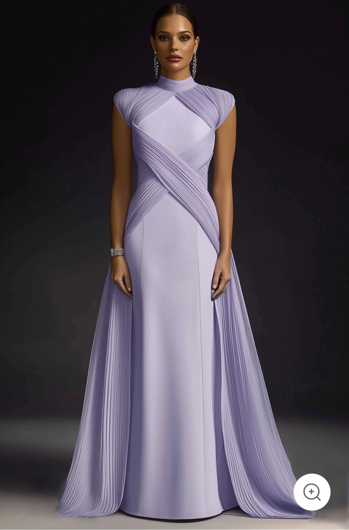 Eloré | Skulpturales Abendkleid in Lavendel