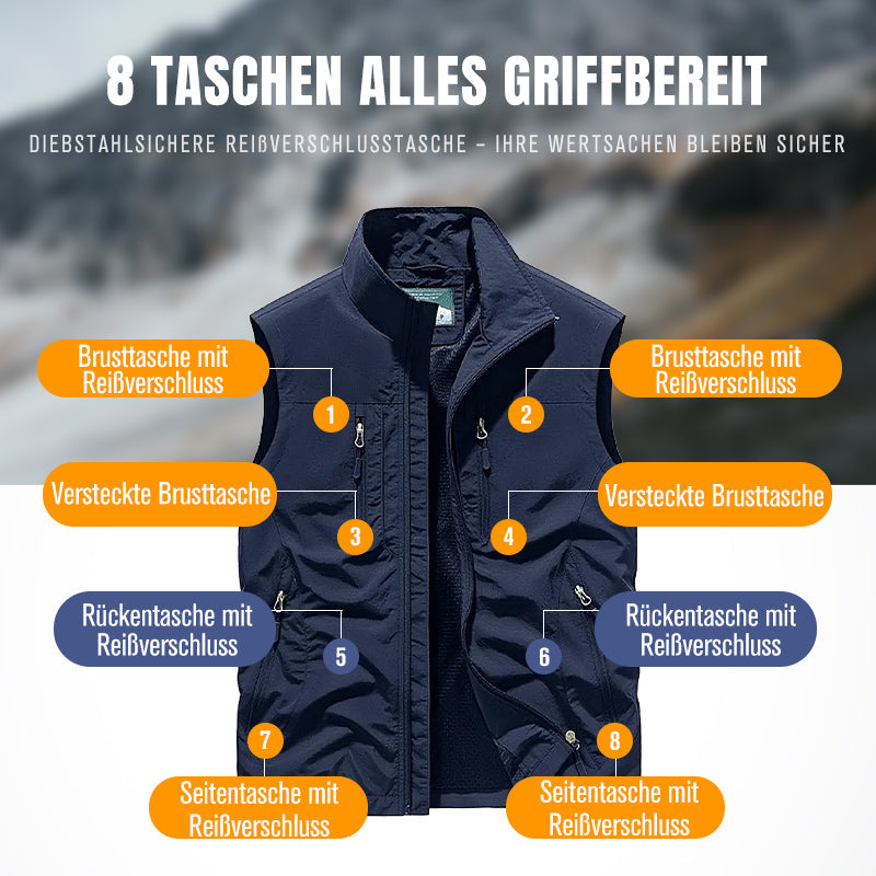 Men's Oversized Sleeveless Vest with Pockets