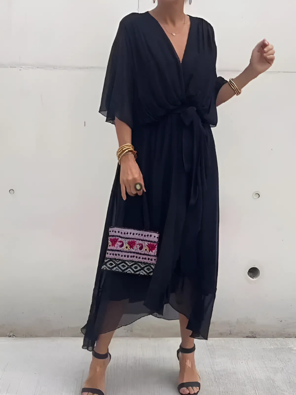 Nora | Klassisches Wickel-Midikleid