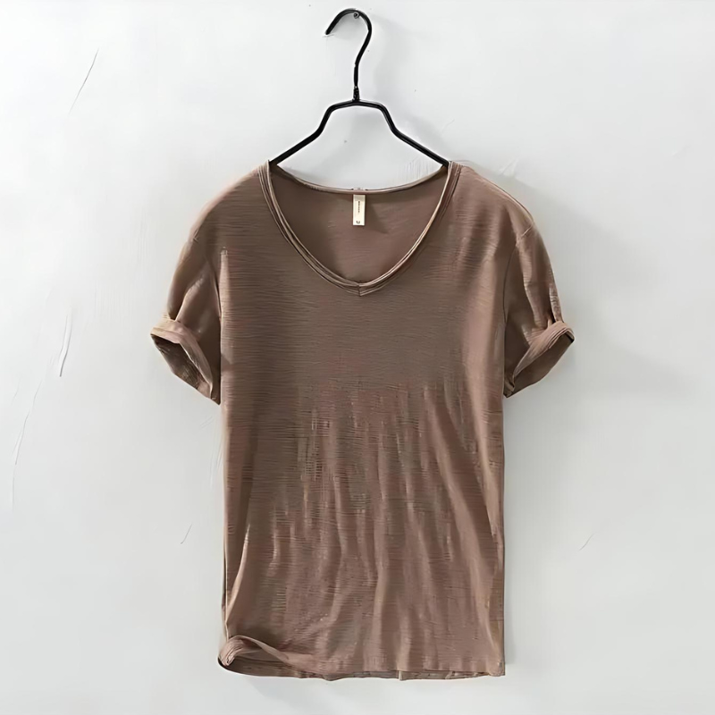 Klassisches Herren-T-Shirt mit V-Ausschnitt – Ewald