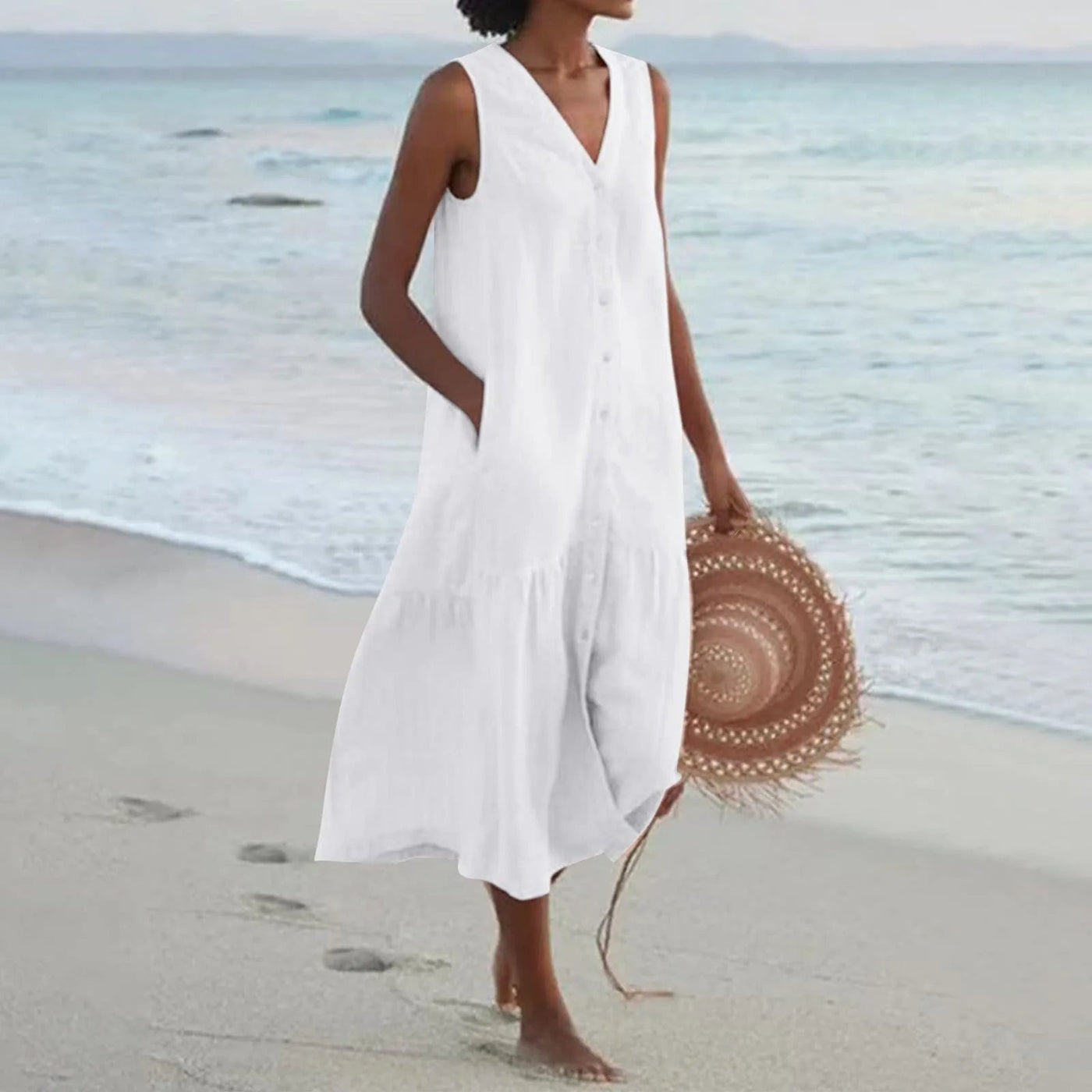 Mara | Edles Kleid mit V-Ausschnitt