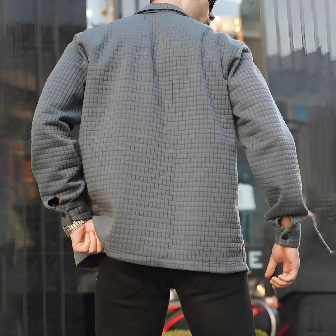 Veste en maille gaufrée pour homme