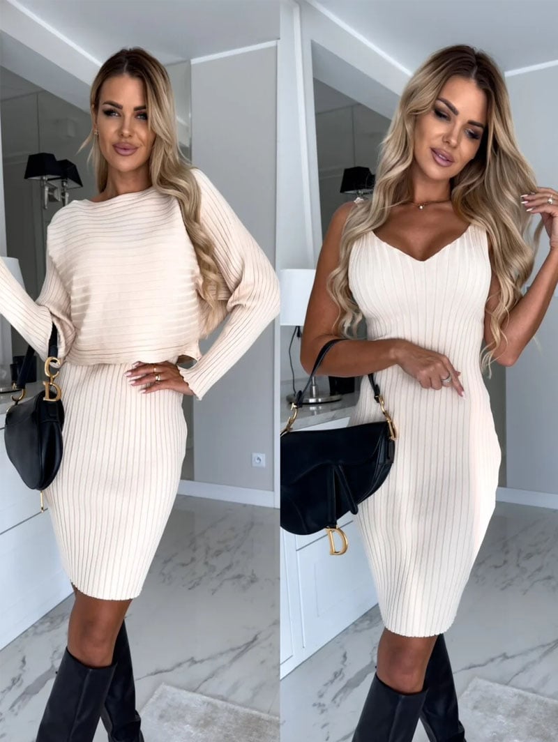 Knit Sweater and Strappy Dress Set