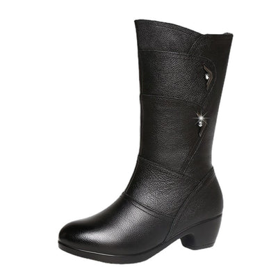 Women's Mid Calf Platform Ankle Boots