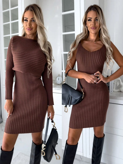 Knit Sweater and Strappy Dress Set