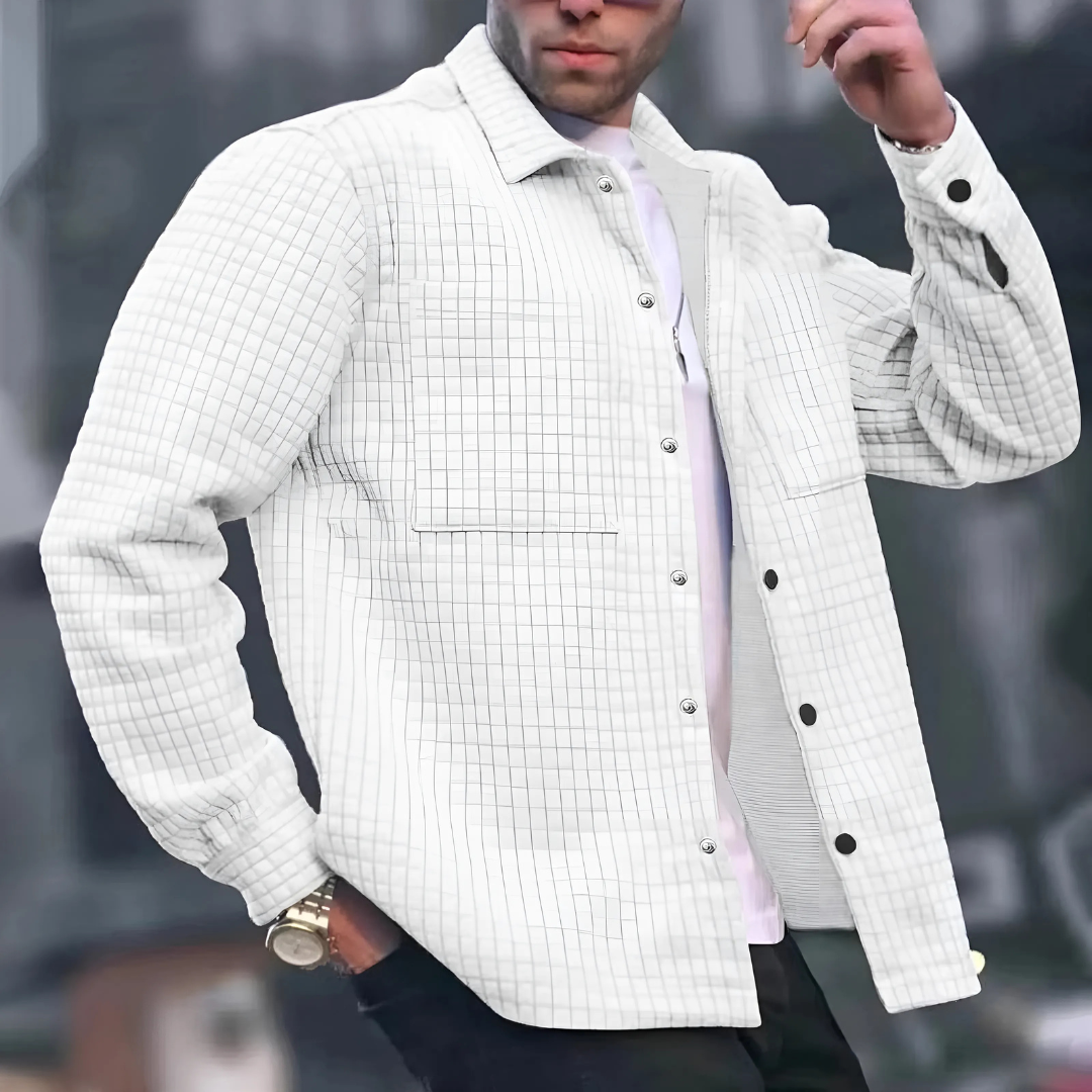 Veste en maille gaufrée pour homme