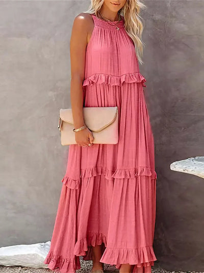 Christa | Schickes Neckholder-Rüschenkleid