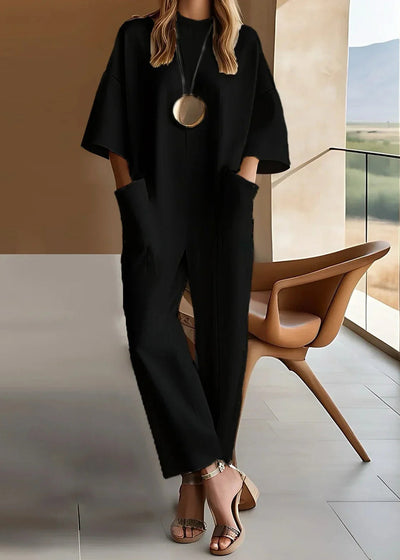 Elizina - Elegant Short Sleeve Jumpsuit