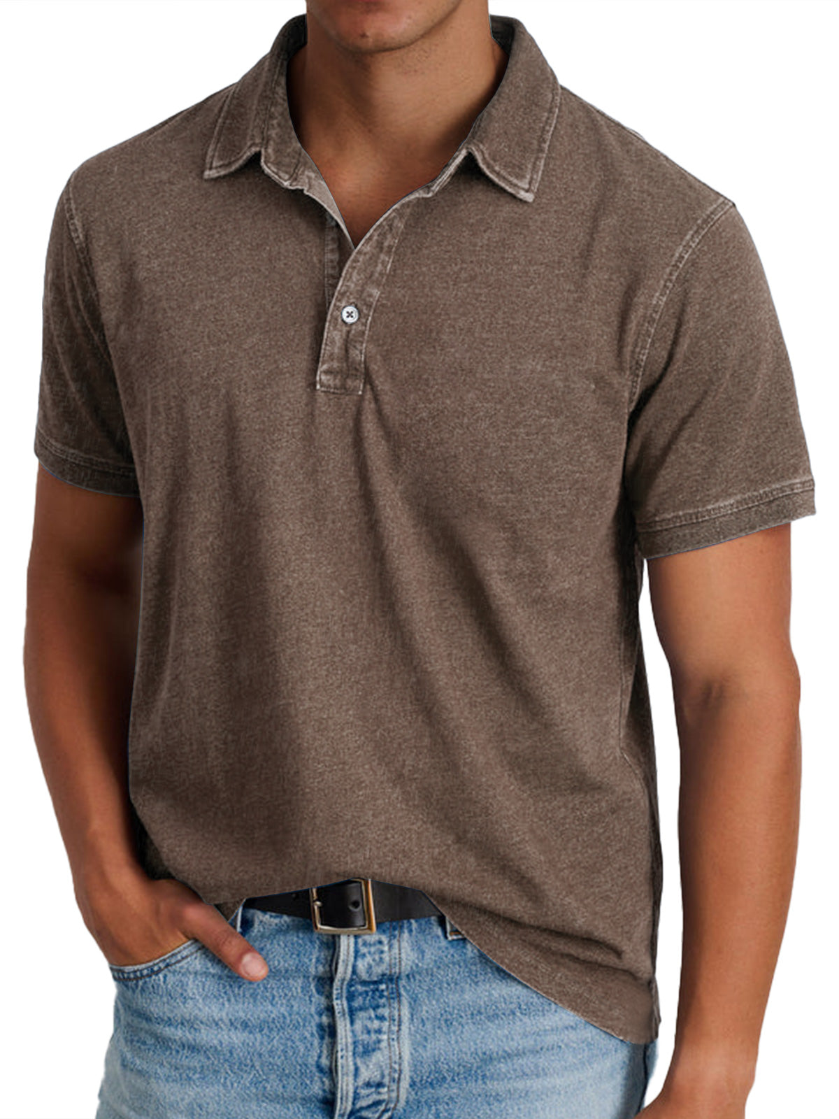 Menno | Klassisches Poloshirt Braun