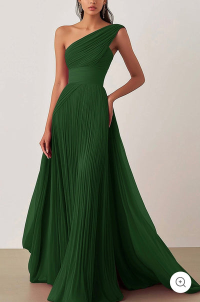 Ariella | One-Shoulder-Plissee-Abendkleid