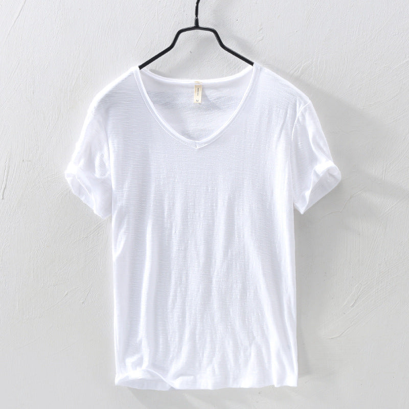 Klassisches Herren-T-Shirt mit V-Ausschnitt – Ewald