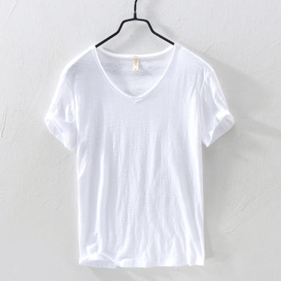 Klassisches Herren-T-Shirt mit V-Ausschnitt – Ewald