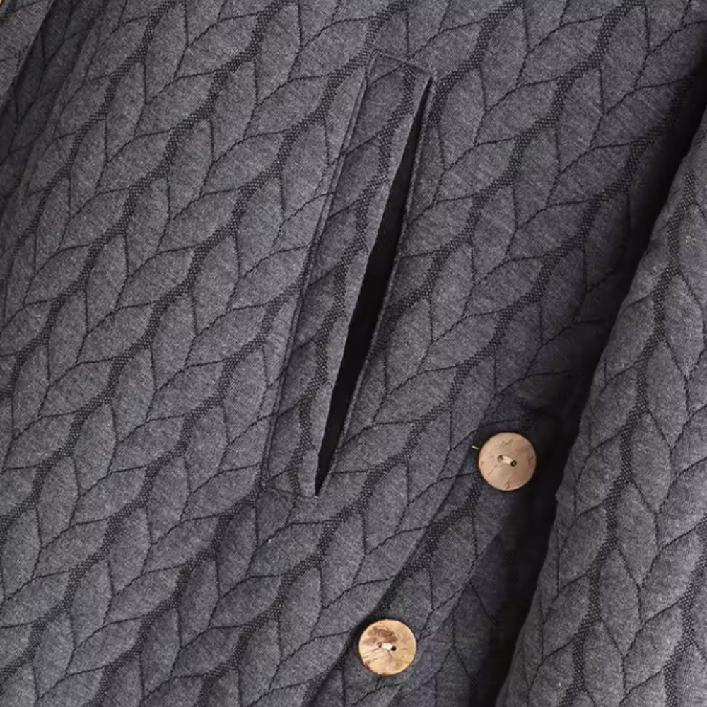 Josefin | Elegante Stepp-Kapuzenjacke mit Knöpfen