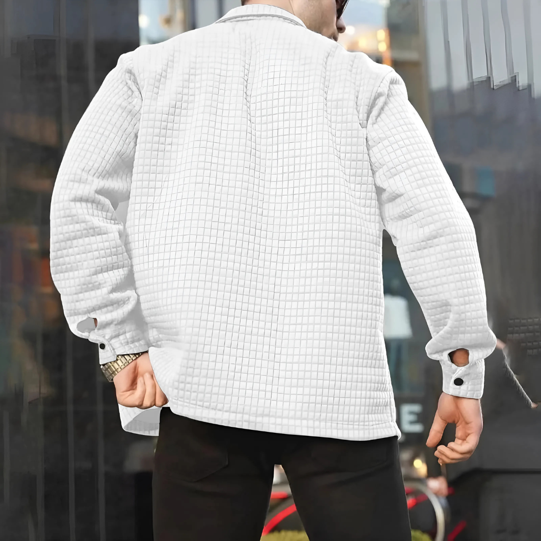 Veste en maille gaufrée pour homme