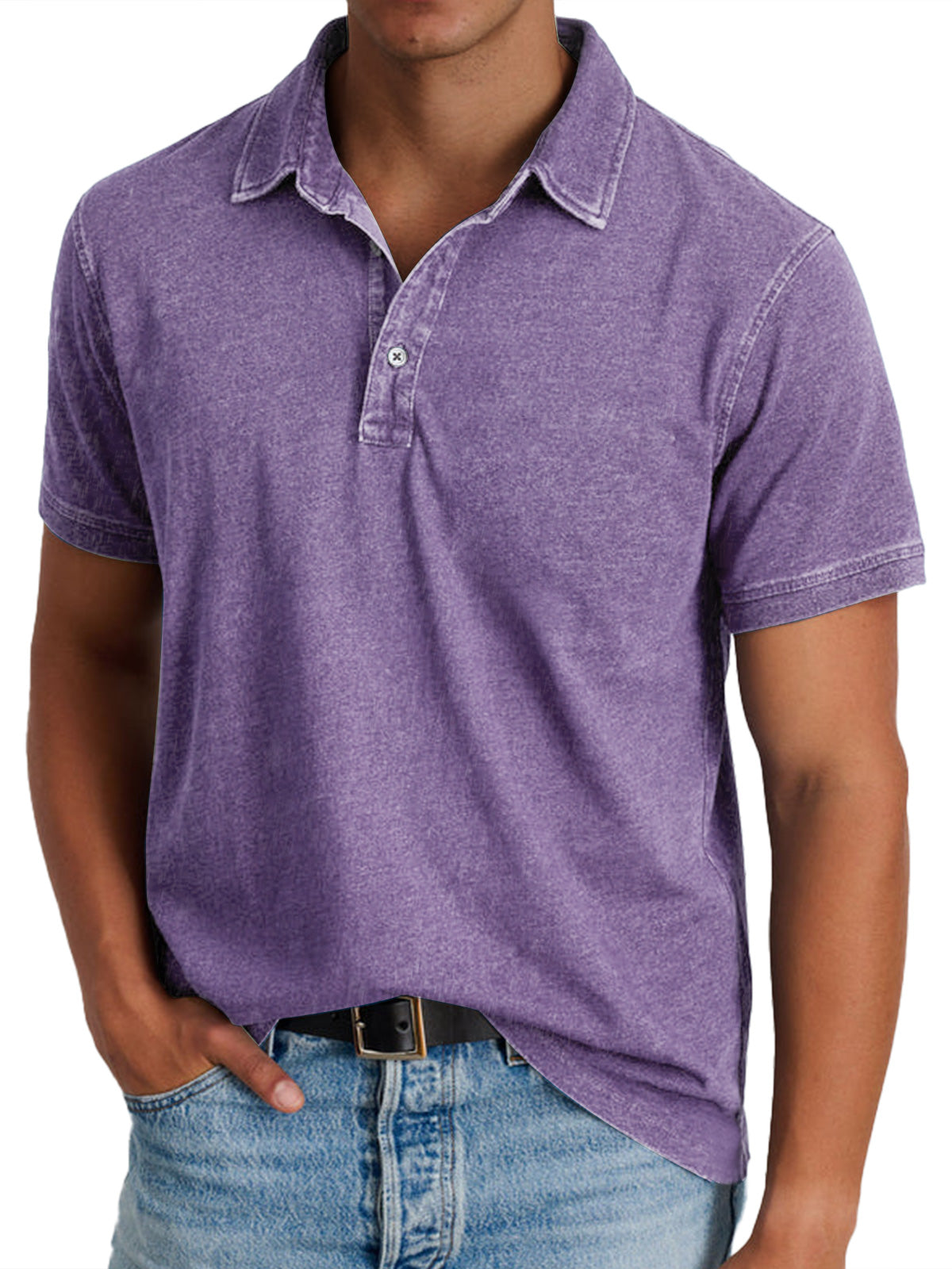 Menno | Klassisches Poloshirt Lila