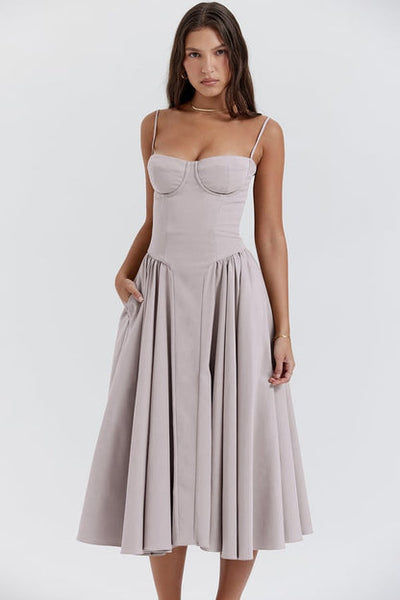 Ilona | Weich fließendes Midikleid