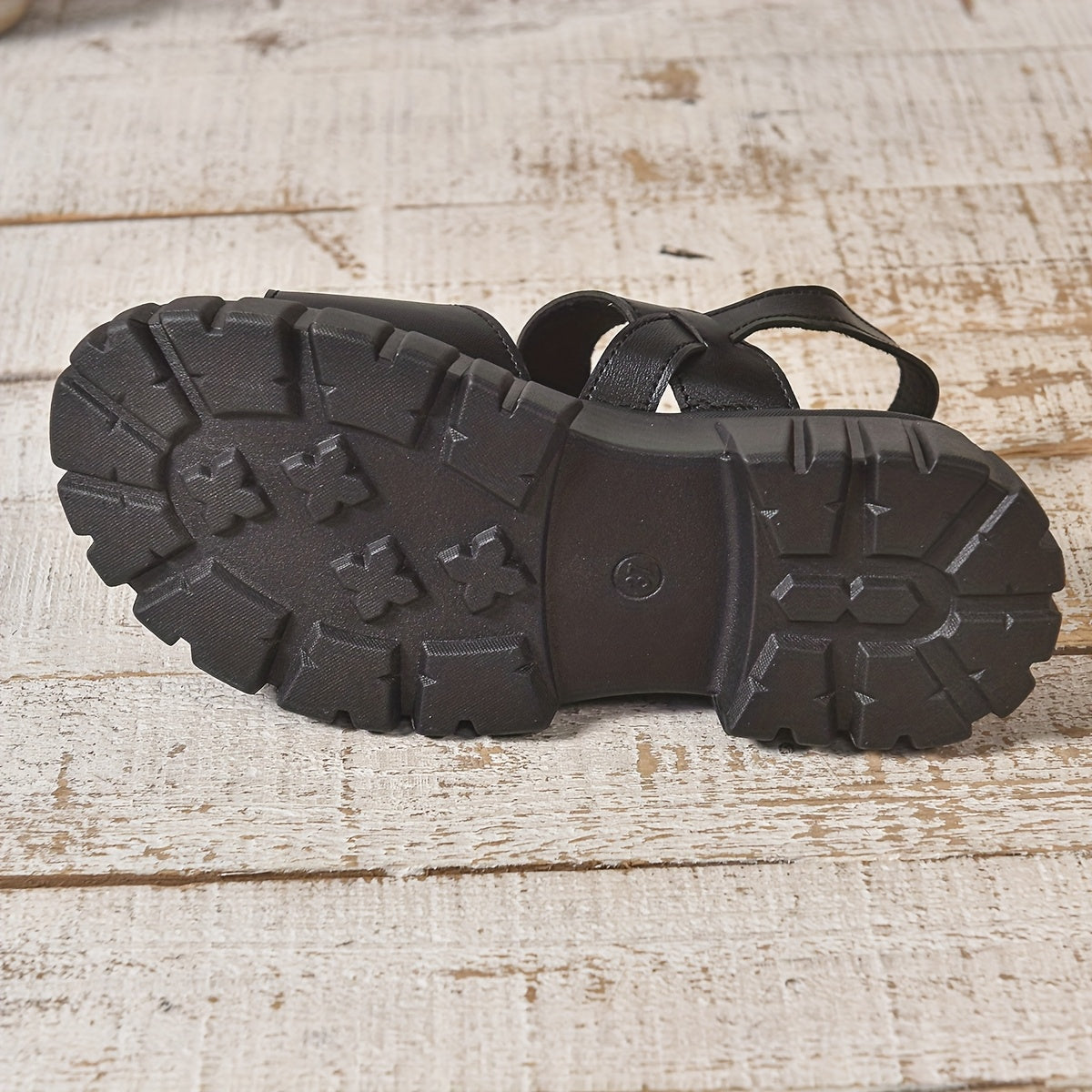 Modische, bequeme Ledersandalen mit dicker Sohle für Damen 