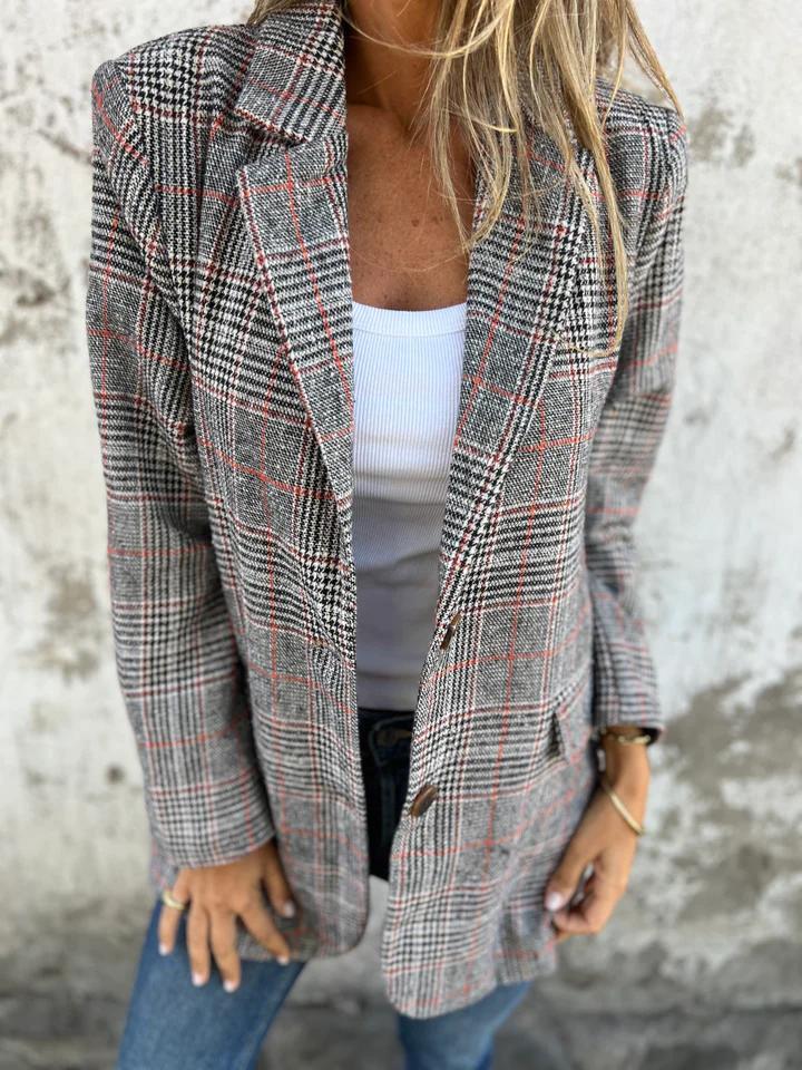 Lässiger karierter Blazer 