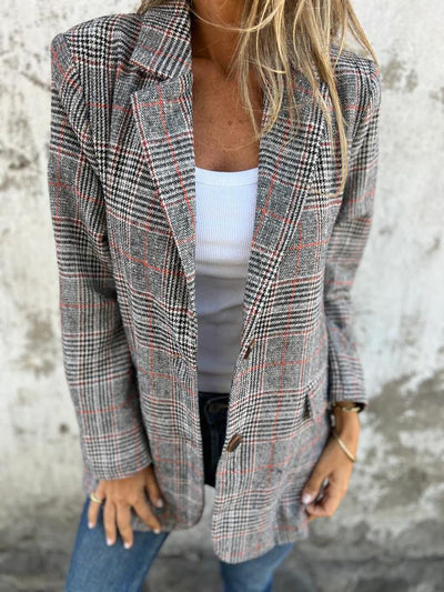 Lässiger karierter Blazer 