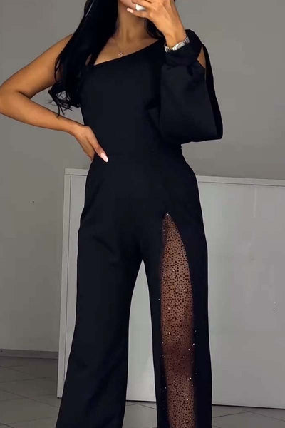 Jumpsuit mit schulterfreien Trägern für Damen