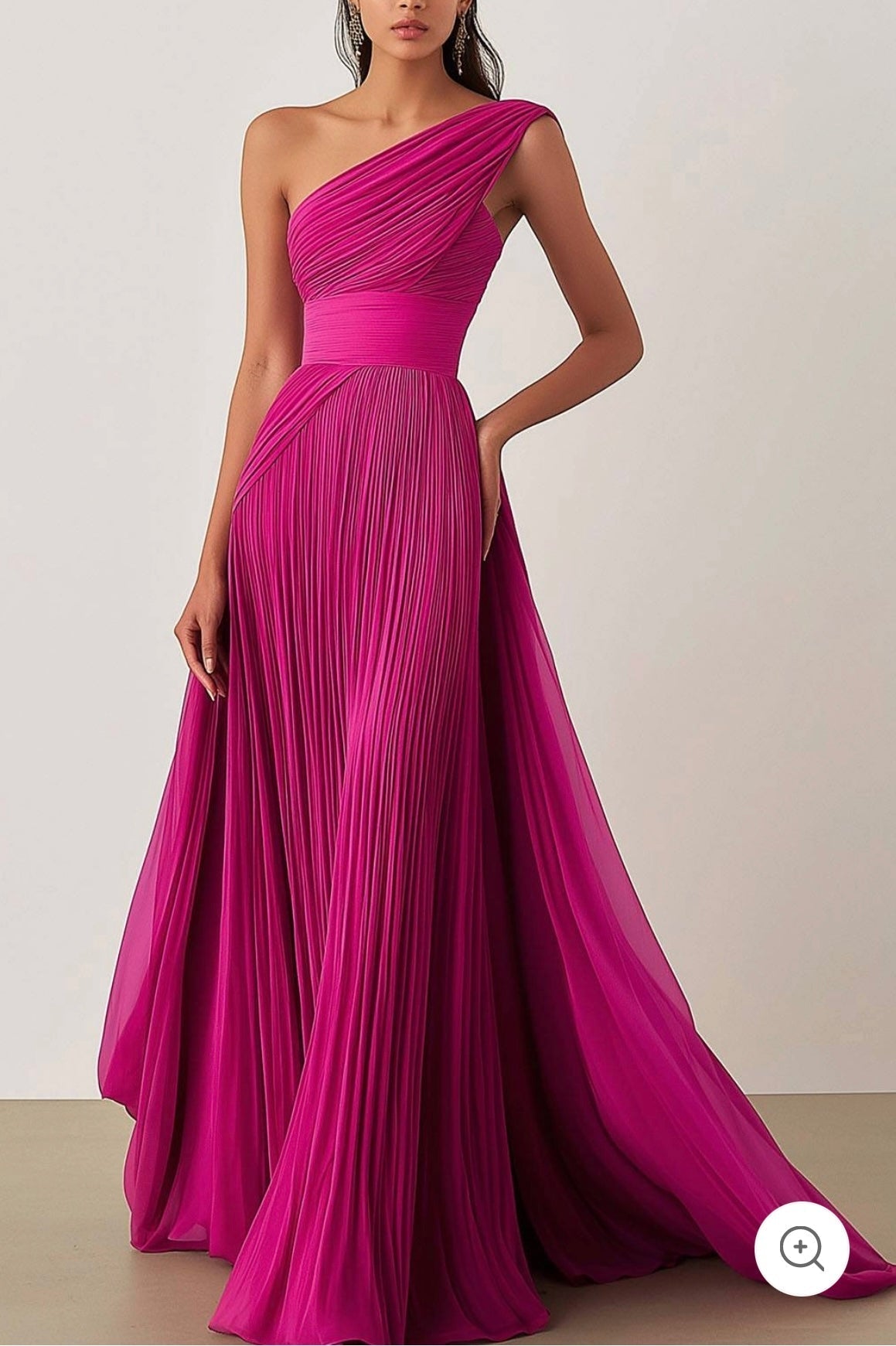Ariella | One-Shoulder-Plissee-Abendkleid