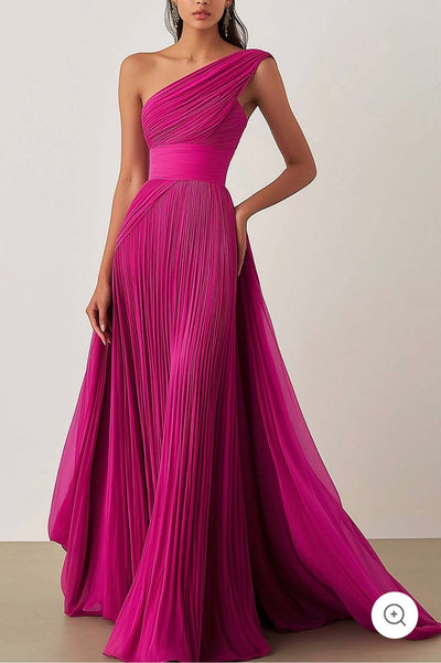 Ariella | One-Shoulder-Plissee-Abendkleid
