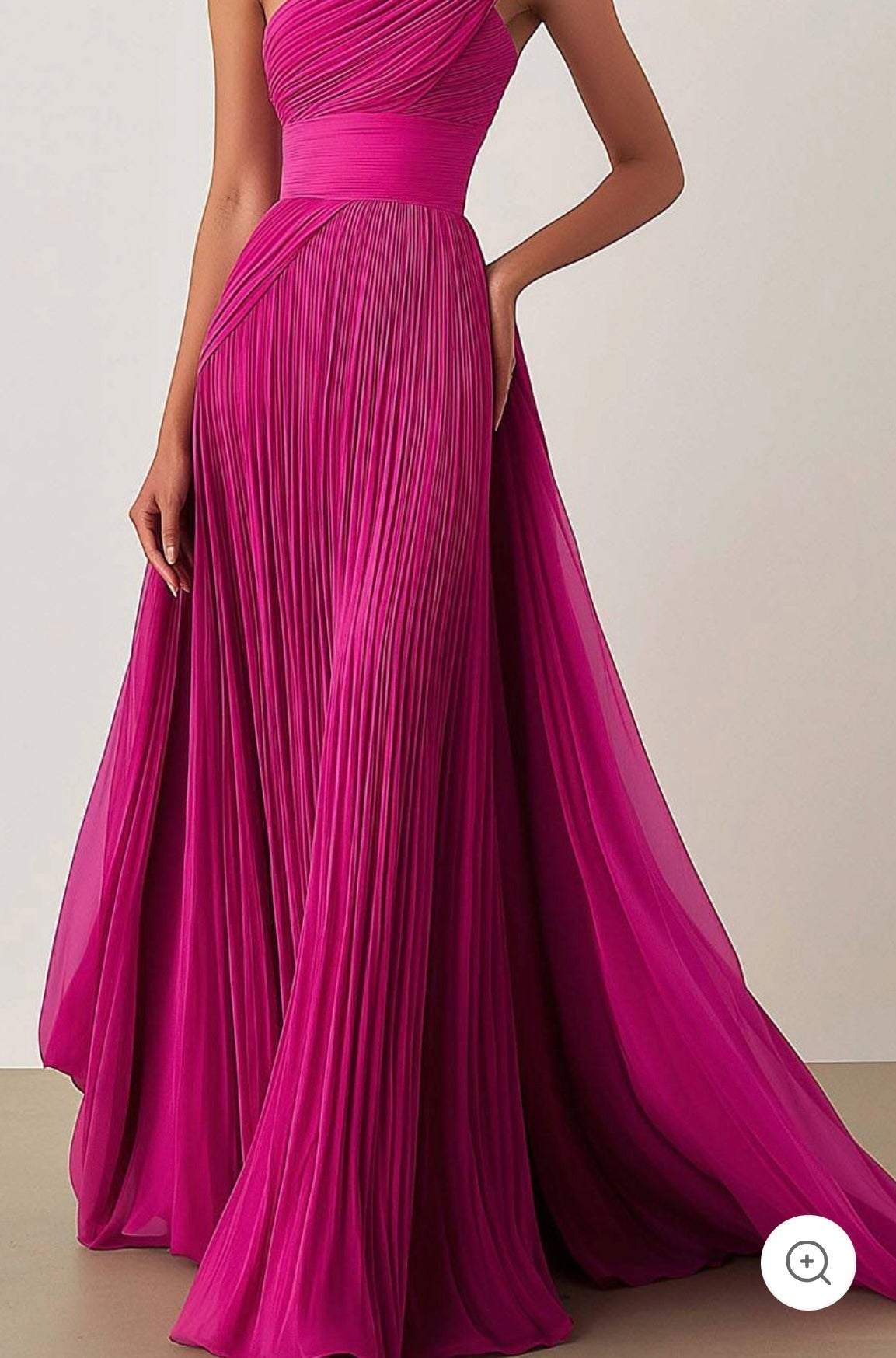 Ariella | One-Shoulder-Plissee-Abendkleid