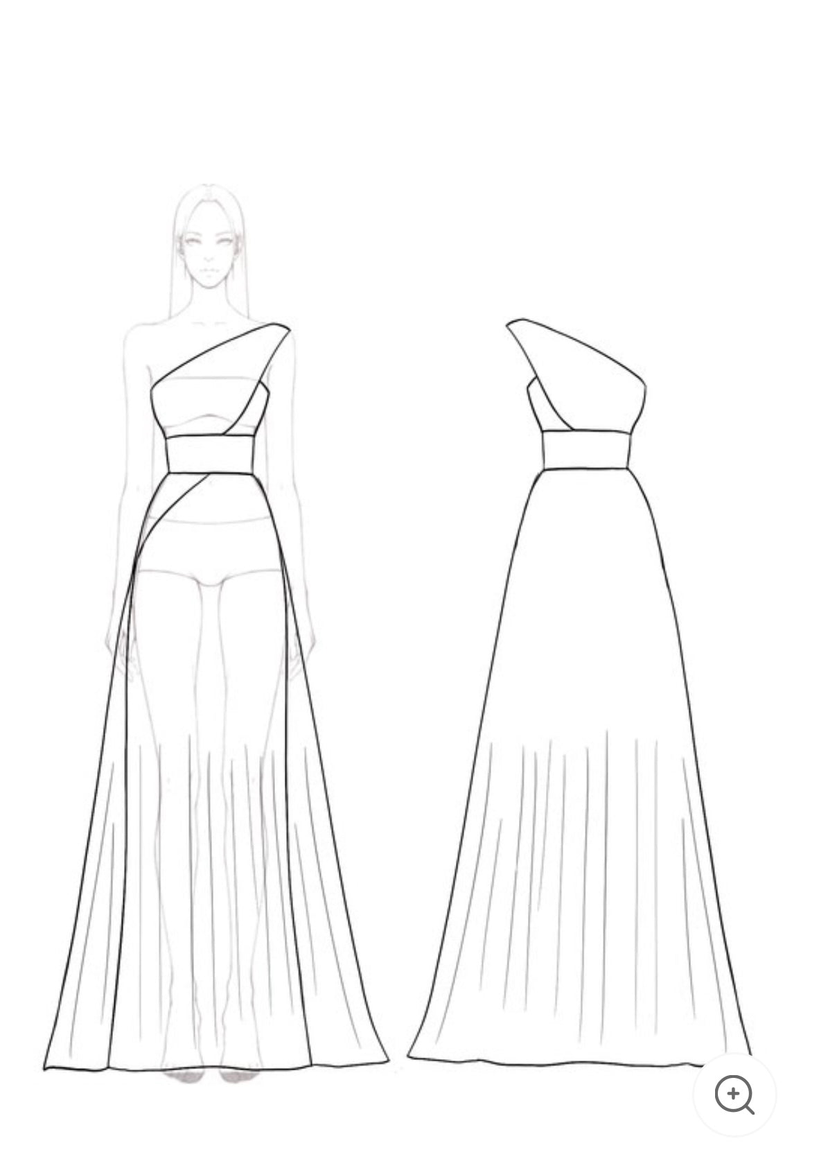 Ariella | One-Shoulder-Plissee-Abendkleid