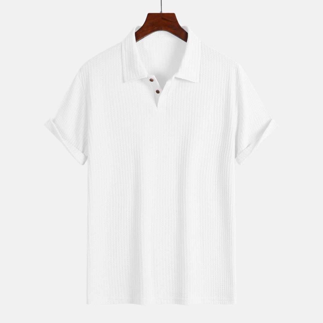 Polo en maille jacquard