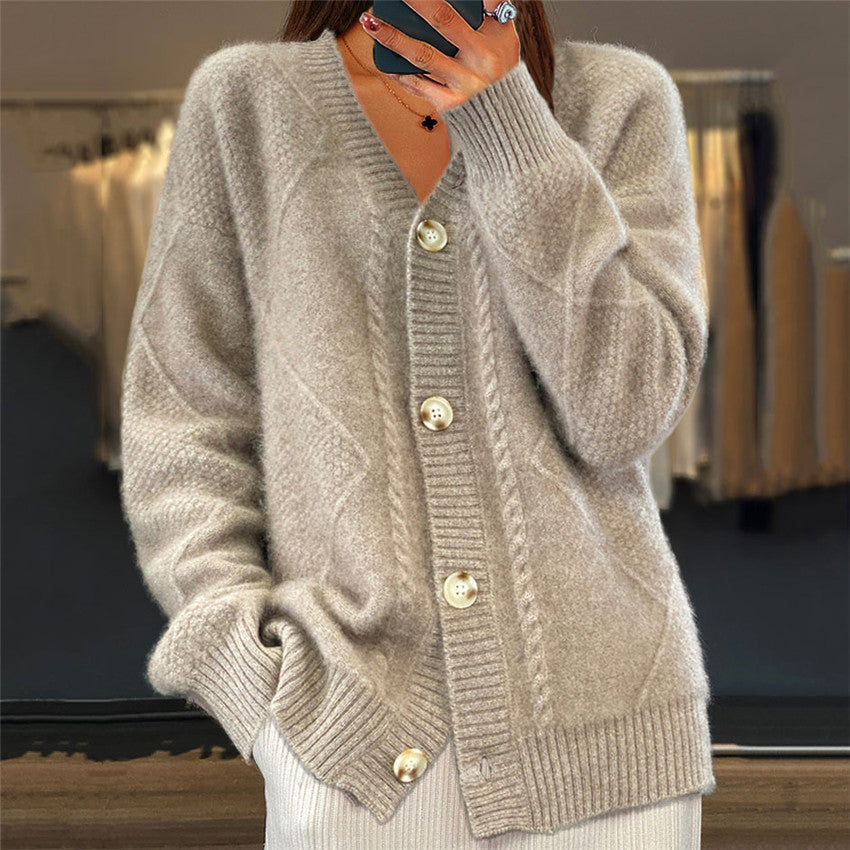 V-neck New Cashmere Cardigan