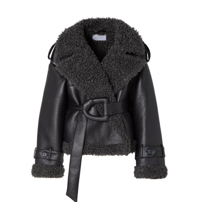 Elvira | Gürtelmantel aus Shearling