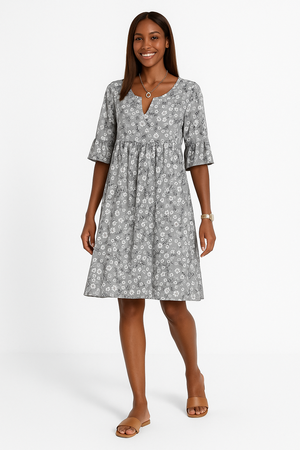 Jelinde | Floral Whisper Midikleid