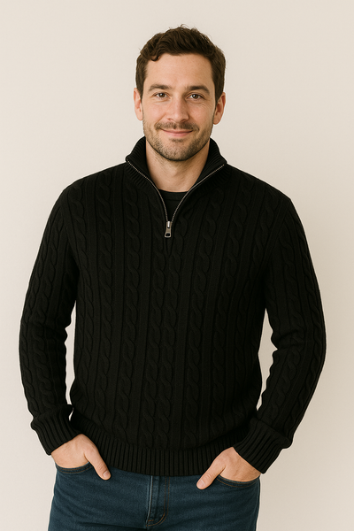 Anton | Grob gemusterter Strickpullover